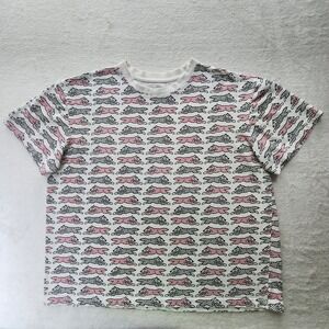 Billionaire Boys Club Running Dog Print Shirt Mens XL White Red Black Streetwear